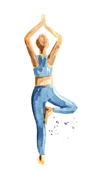 Yoga Illustration Baum