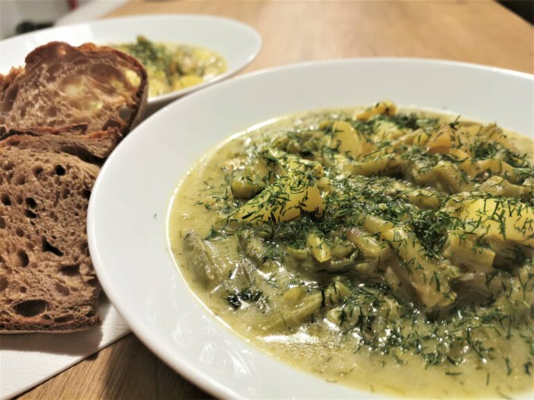 Dillfisolen mit Erdäpfeln