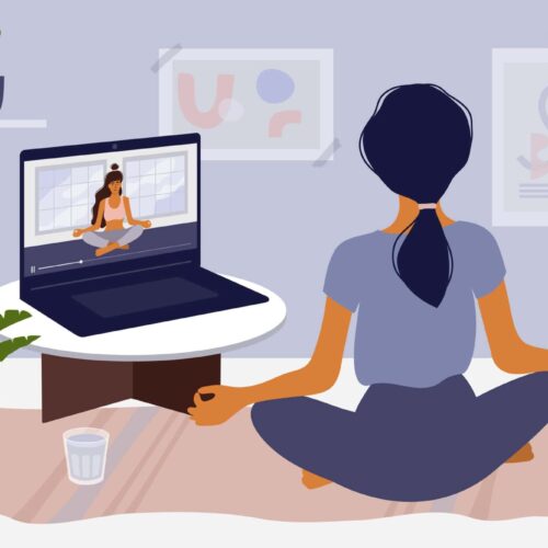 Online-Yoga Grafik